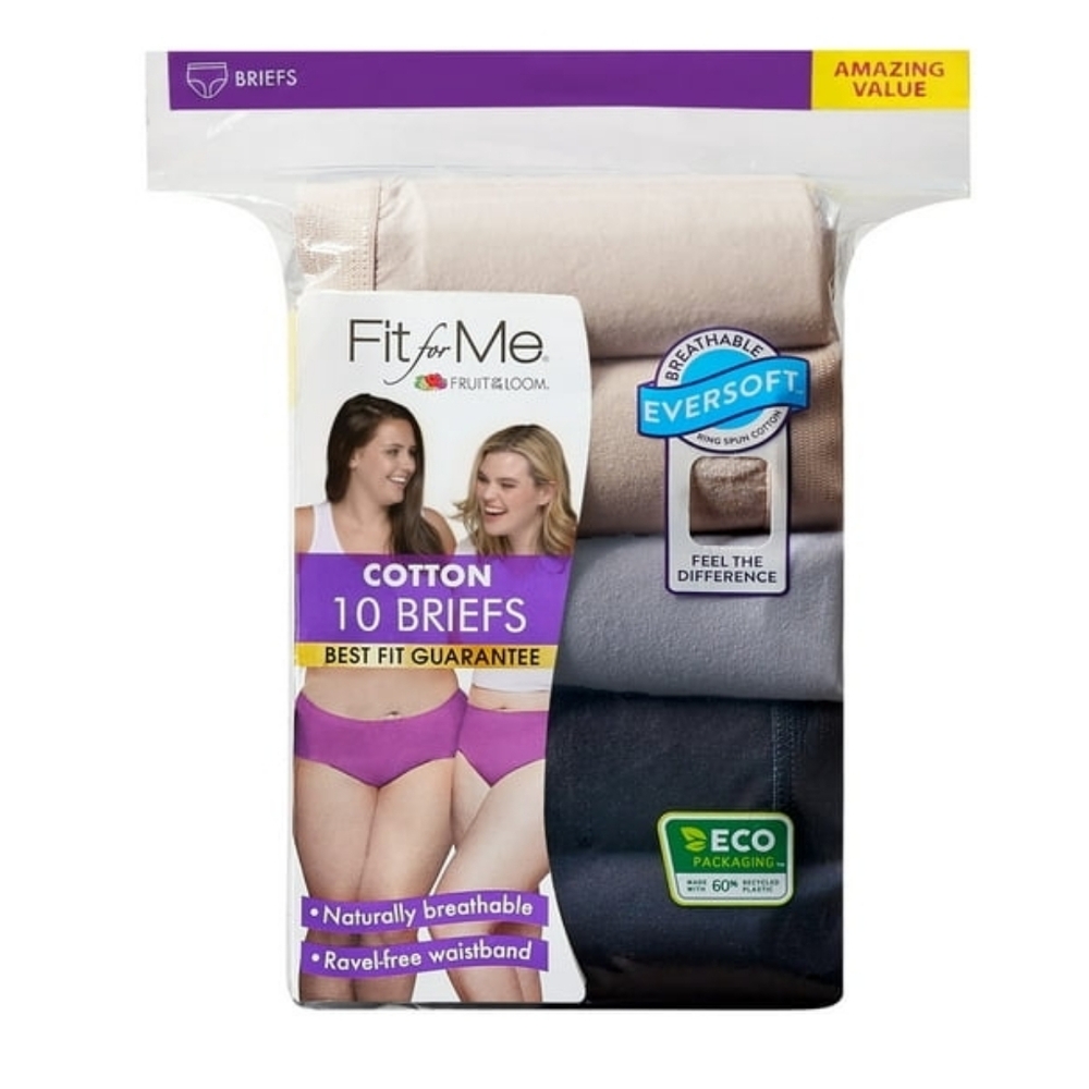 Fruit of the Loom Fit for me Plus Size Cotton Briefs
